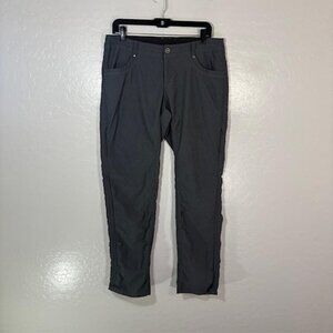 Kuhl Pants Womens 12 Gray Straight Leg Hiking Zip Pockets Stretch Outdoor Travel